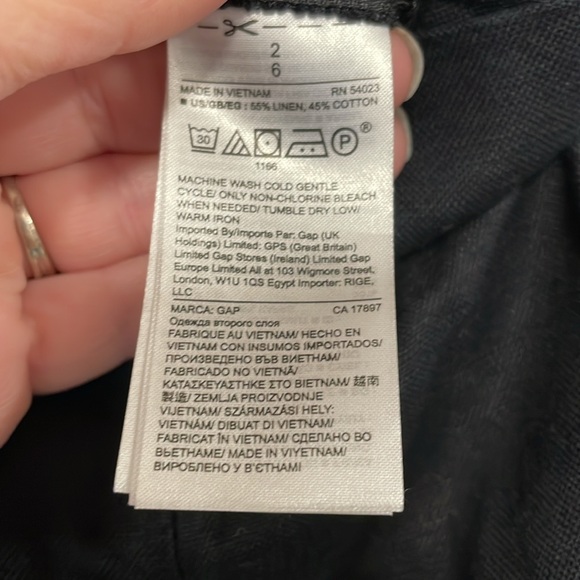 Gap High Rise wide split cropped leg linen pants size 2 - Picture 7 of 12